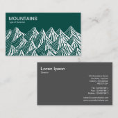 Berge - Weiß und Grün 004840 Visitenkarte (Vorne/Hinten)