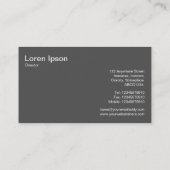 Berge - Weiß und Grün 004840 Visitenkarte (Rückseite)