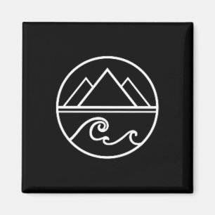 Berge Wellen Natur Outdoor Surfen Wandern Wanderer Magnet