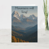 Berge werden neues Kapitel im Leben singen Karte (Vorderseite)