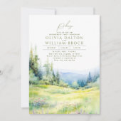 Berge Wildblumen Naturschutzpartei Einladung (Vorderseite)