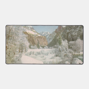 Berge Winterschnee Vintag Weihnachten Schreibtischunterlage