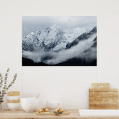 Berge, Wolken und Nebel Poster (Küche)