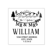 Berge Zukunft Rücksendeadresse Gummistempel (Prägung)