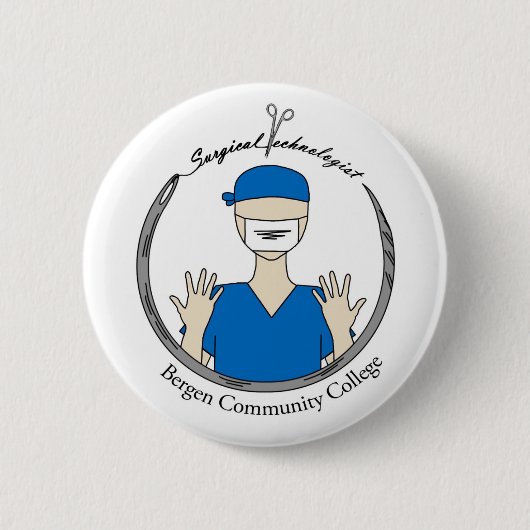 Bergen Community College Surgical Technologist Button (Vorderseite)