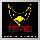 Bergen Hawks Black ML Poster (Vorne)
