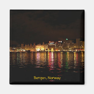 Bergen nachts magnet