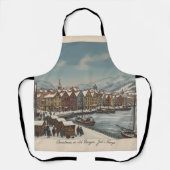 Bergen, Norway Christmas Apron Schürze (Vorderseite)