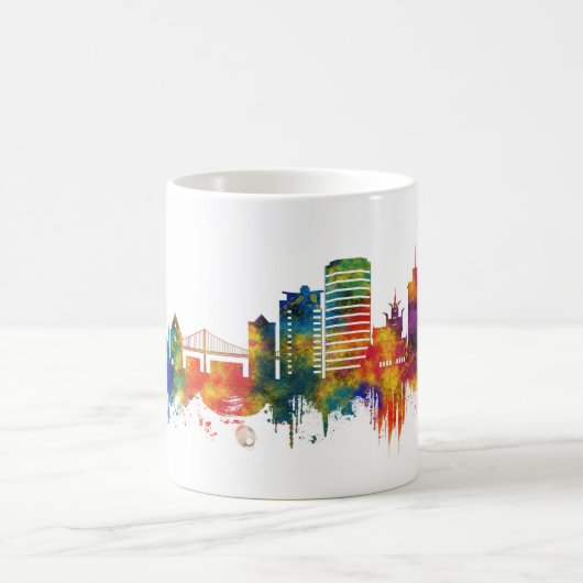 Bergen Norway Skyline Kaffeetasse (Mittel)