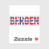 Bergen Norwegen Aufkleber (Blatt)