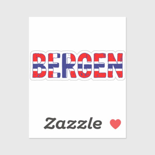 Bergen Norwegen Aufkleber (Blatt)