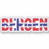 Bergen Norwegen Aufkleber (Vorderseite)