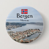 Bergen Norwegen Button (Vorderseite)