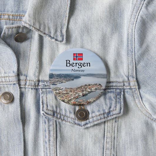 Bergen Norwegen Button (Beispiel)