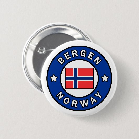 Bergen Norwegen Button (Vorne & Hinten)