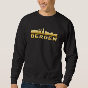 Bergen Norwegen City Skyline Cityscape Funny Gift Sweatshirt