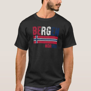 Bergen Norwegen Flagge Norweger Männer Frauen Kind T-Shirt