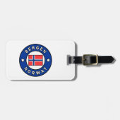 Bergen Norwegen Gepäckanhänger (Vorderseite horizontal)