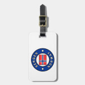 Bergen Norwegen Gepäckanhänger (Vorderseite vertikal)