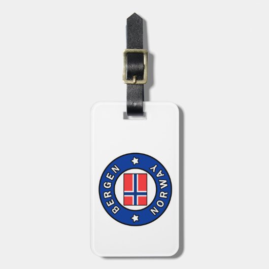 Bergen Norwegen Gepäckanhänger (Vorderseite vertikal)