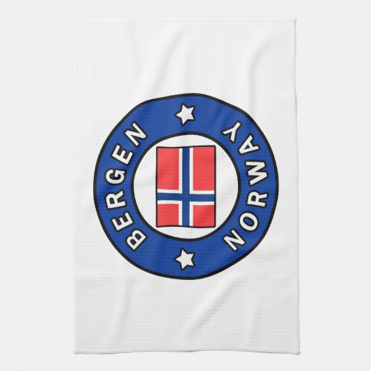 Bergen Norwegen Handtuch (Vertikal)