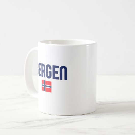 BERGEN Norwegen Kaffeetasse (Vorderseite Links)