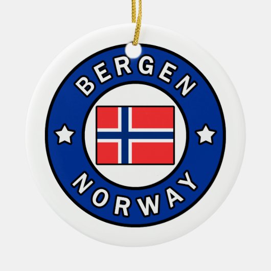 Bergen Norwegen Keramikornament (Vorne)