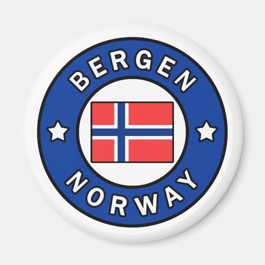 Bergen Norwegen Magnet (Vorne)