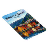 Bergen Norwegen Magnet (Rechte Seite)