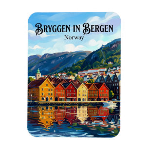 Bergen Norwegen Magnet