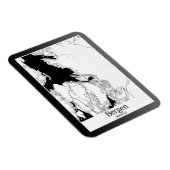 Bergen Norwegen Moderne Stadtkarte Magnet (Rechte Seite)