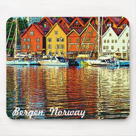 Bergen Norwegen Mousepad (Vorne)