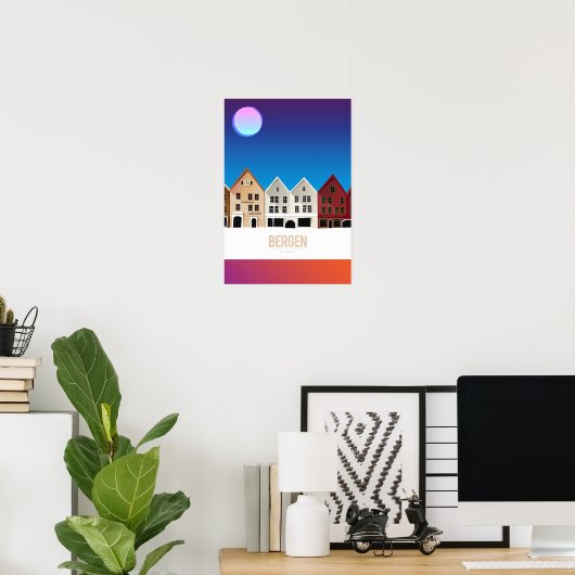 Bergen, Norwegen Poster (Heimbüro)