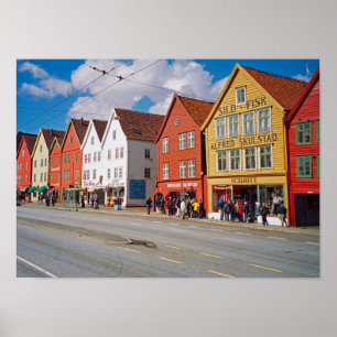 Bergen, Norwegen Poster