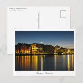 Bergen Norwegen Postkarte (Vorne/Hinten)