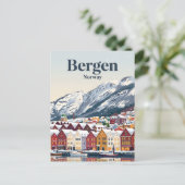 Bergen, Norwegen Postkarte (Stehend Vorderseite)