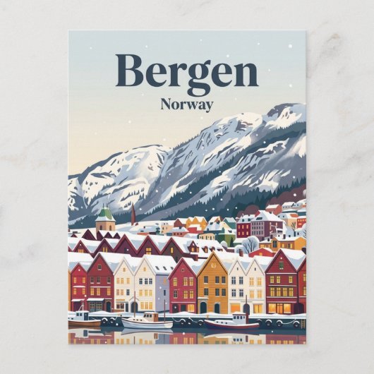 Bergen, Norwegen Postkarte (Vorderseite)