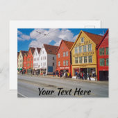 Bergen, Norwegen Postkarte (Vorne/Hinten)