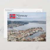 Bergen Norwegen Postkarte (Vorne/Hinten)