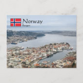 Bergen Norwegen Postkarte (Vorderseite)