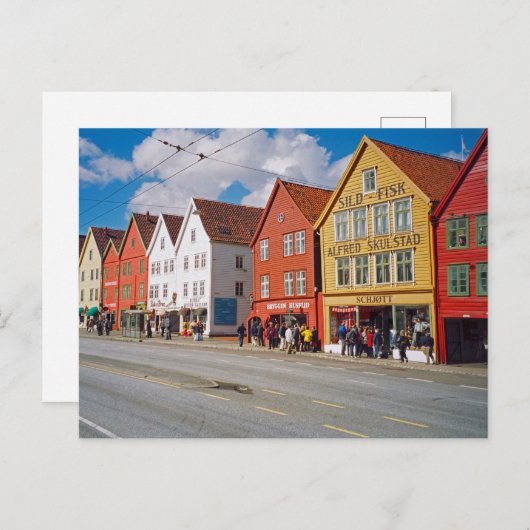 Bergen, Norwegen Postkarte (Vorne/Hinten)