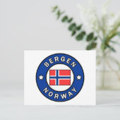 Bergen Norwegen Postkarte (Stehend Vorderseite)
