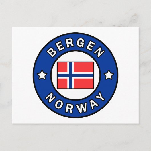 Bergen Norwegen Postkarte (Vorderseite)