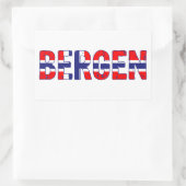 Bergen Norwegen Rechteckiger Aufkleber (Tasche)