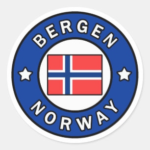 Bergen Norwegen Runder Aufkleber