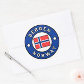 Bergen Norwegen Runder Aufkleber (Umschlag)