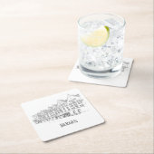 Bergen Norwegen Streetscape Beautiful Line Zeichne Rechteckiger Pappuntersetzer (Vor Ort)