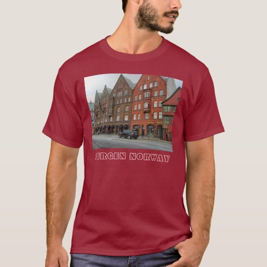 BERGEN NORWEGEN T-Shirt (Vorderseite)