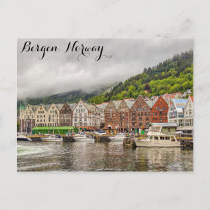 Bergen Norwegen Travel Foto Postkarte