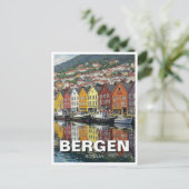 Bergen Norwegen Travel Postkarte (Stehend Vorderseite)